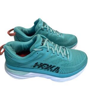 Hoka One One Bondi 7 Women's Running Shoes Aquarelle/Eggshell Blu…